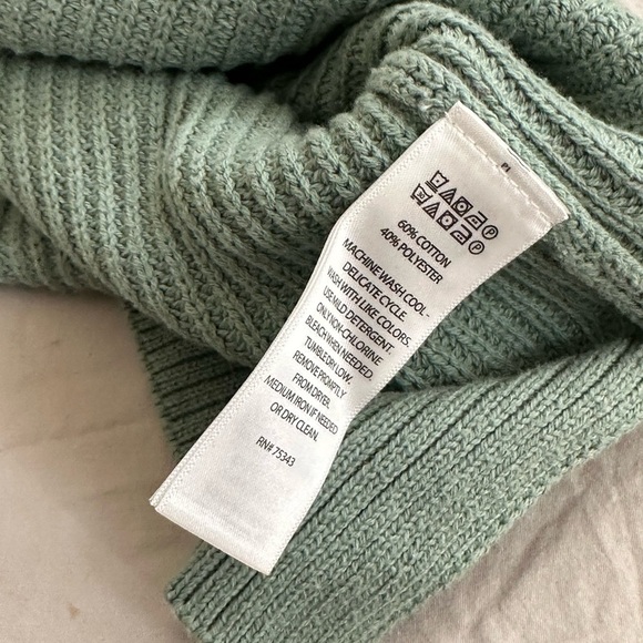Rachel Zoe Sage Green Button Henley Sweater Women’s Small – Textured Rib Knit - Picture 6 of 6